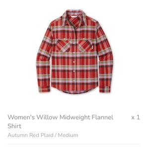 Stio Willow Midweight flannel button down shirt